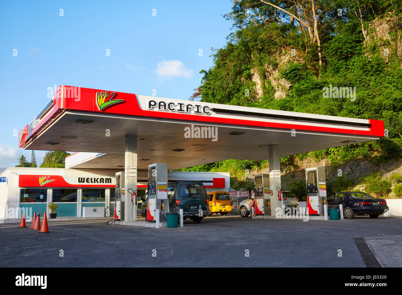 Pacific gas station, Kumul Highway, Lini Road, Port Vila, Efate Island, Vanuatu Stock Photo