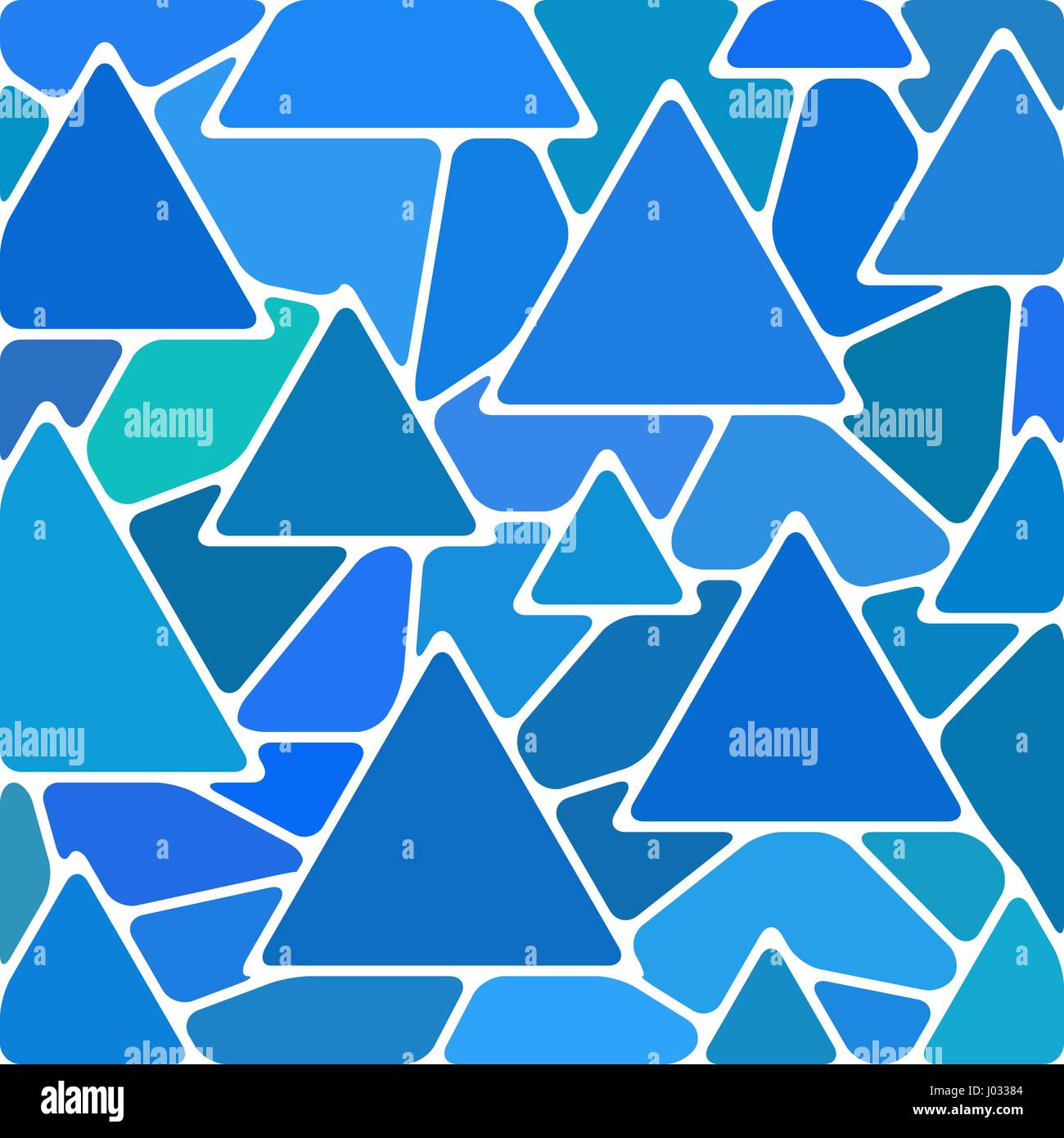 abstract vector stained-glass mosaic background - blue triangles Stock ...