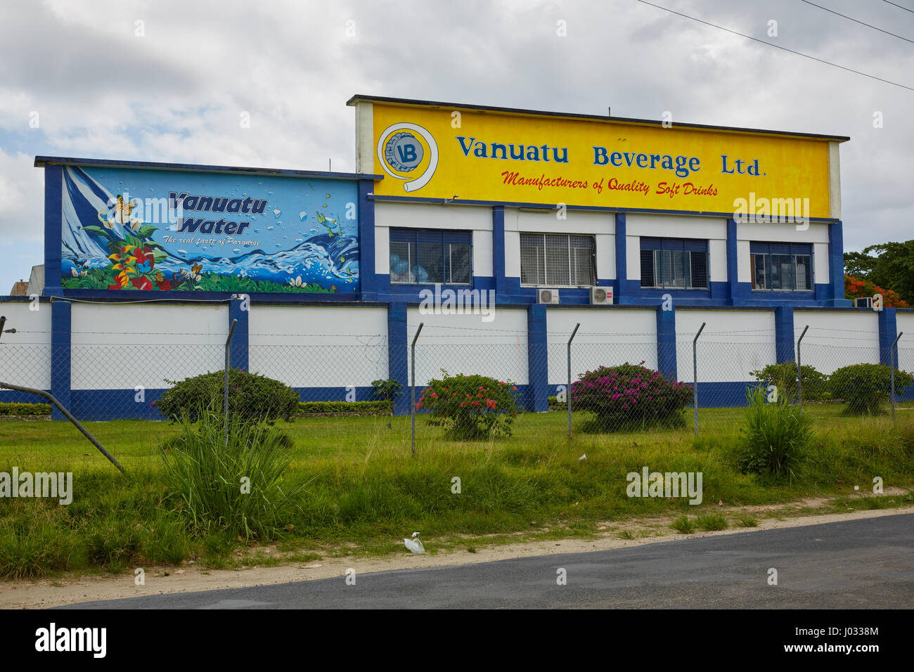 Vanuatu Water and Vanuatu Beverage Ltd. Factory, Port Vila, Efate Island, Vanuatu Stock Photo