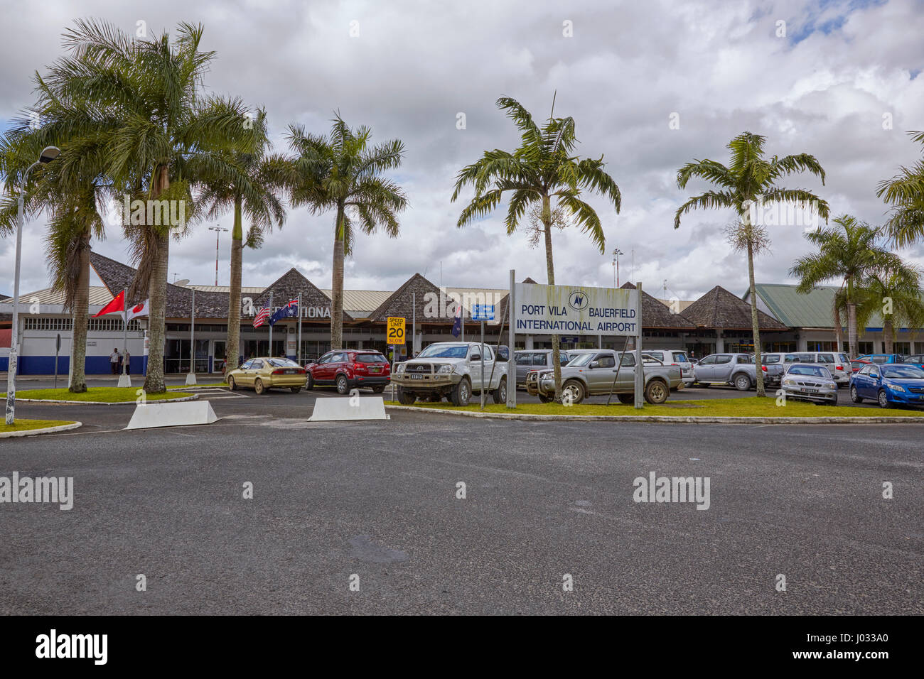 Port Vila Bauerfield International Airport, Port Vila, Efate Island, Vanuatu Stock Photo