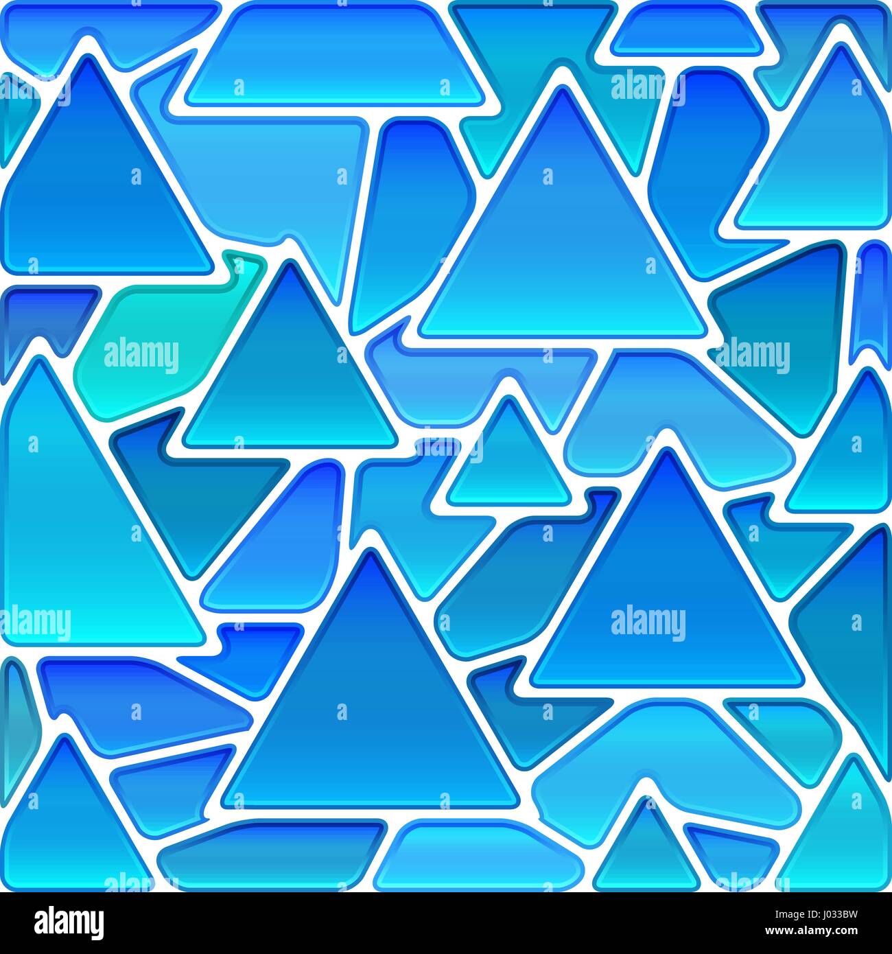 abstract vector stained-glass mosaic background - blue triangles Stock ...