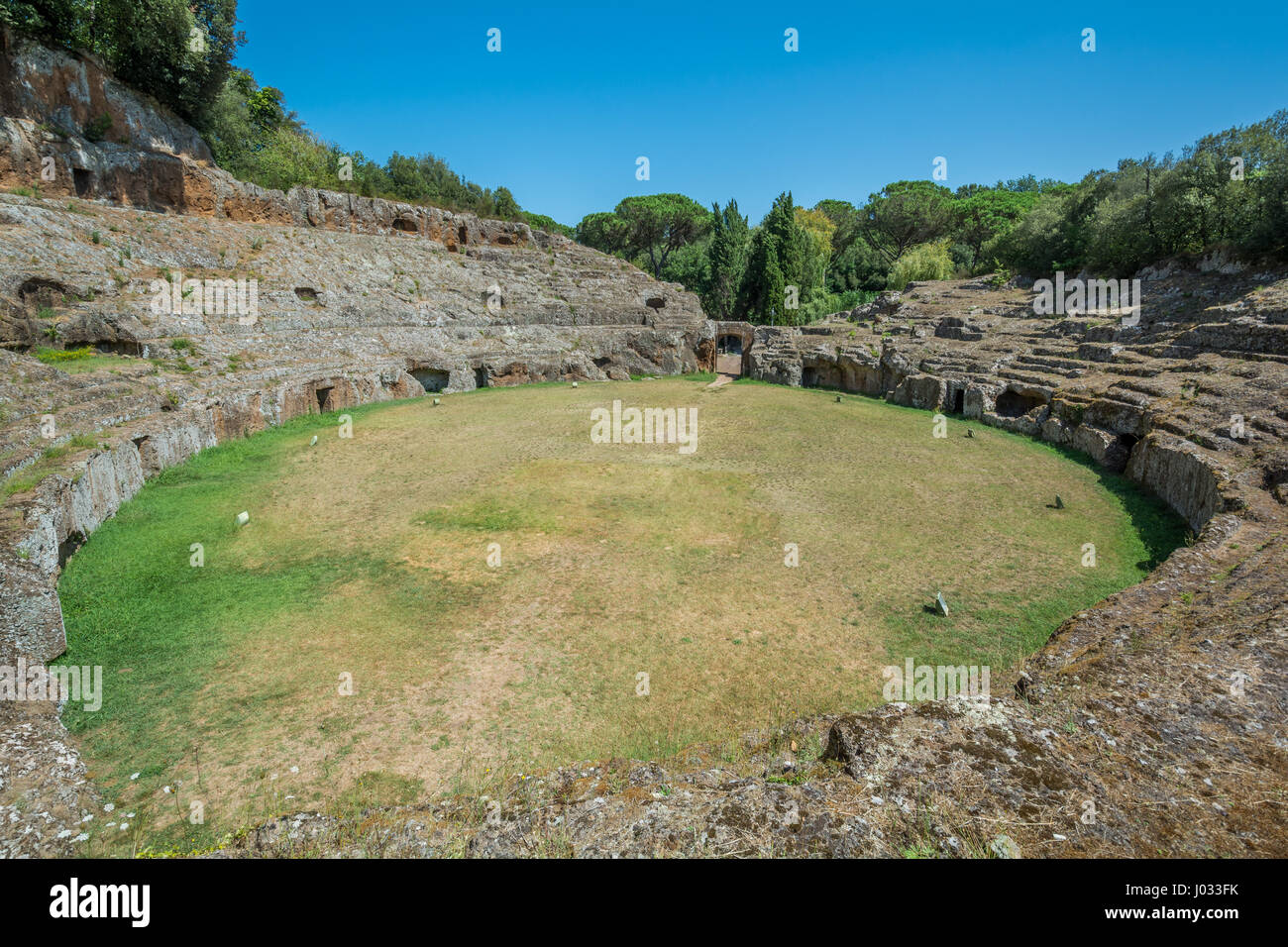 Roman amphitheatre in Sutri, Viterbo Province, Lazio (Italy) Stock Photo
