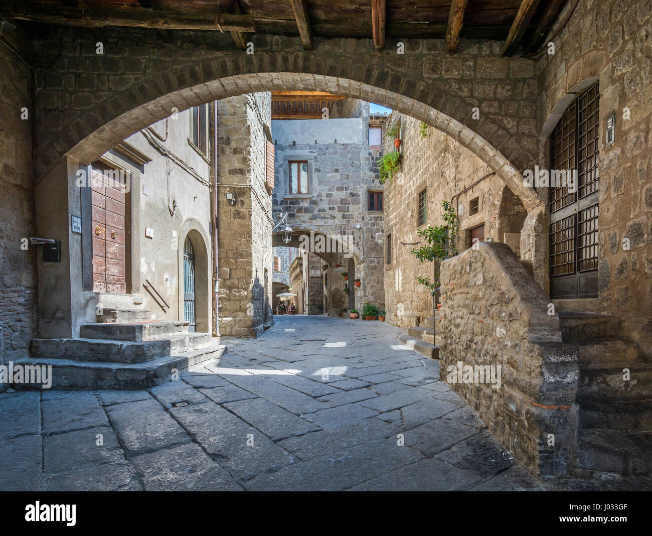 San Pellegrino medieval district in Viterbo, Lazio (Italy) Stock Photo