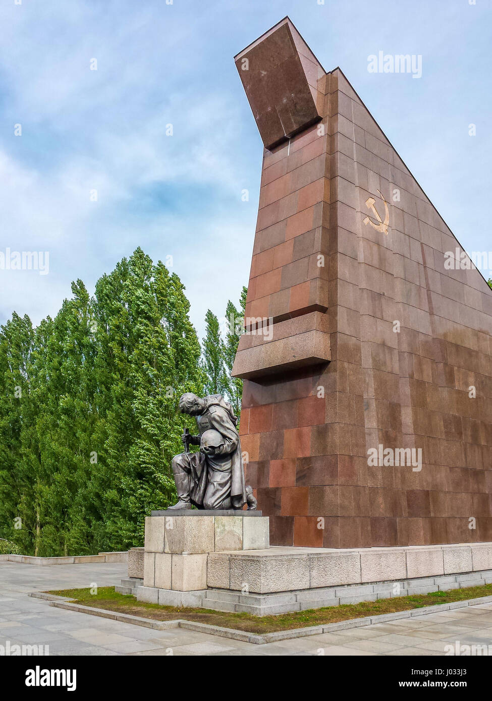 Russian soldier statue in Treptower Park, Berlin, Germany Stock Photo