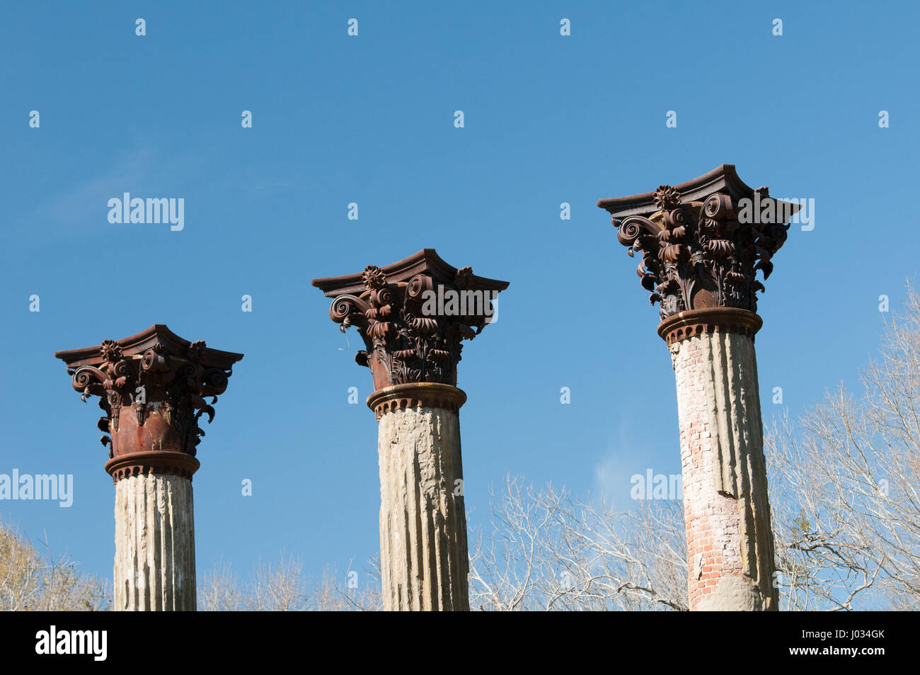 Windsor Ruins in Mississippi - the largest antebellum Greek Revival mansion Stock Photo