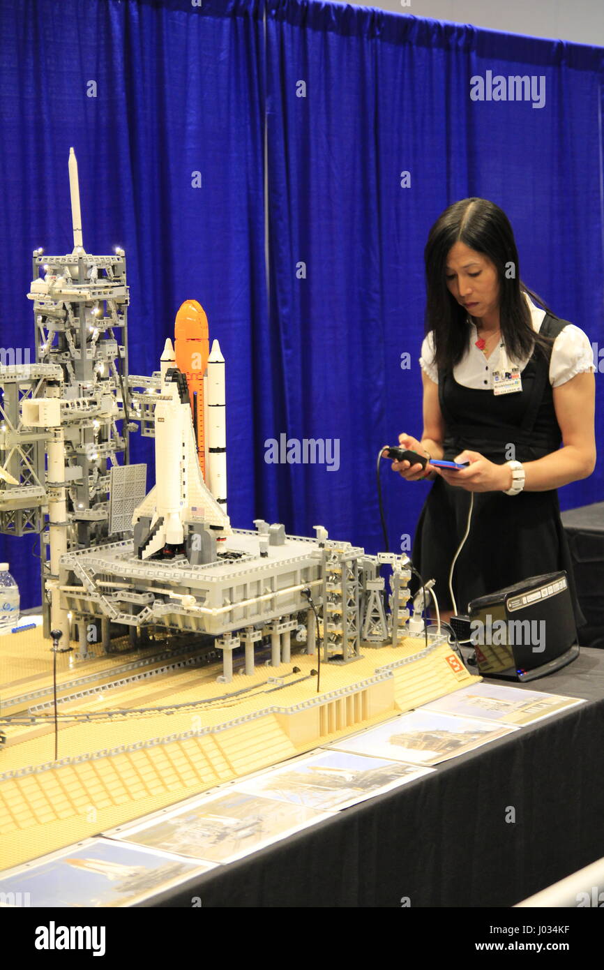 Lego Space shuttle lift off 2017 Lego Convention Raleigh North Carolina Stock Photo