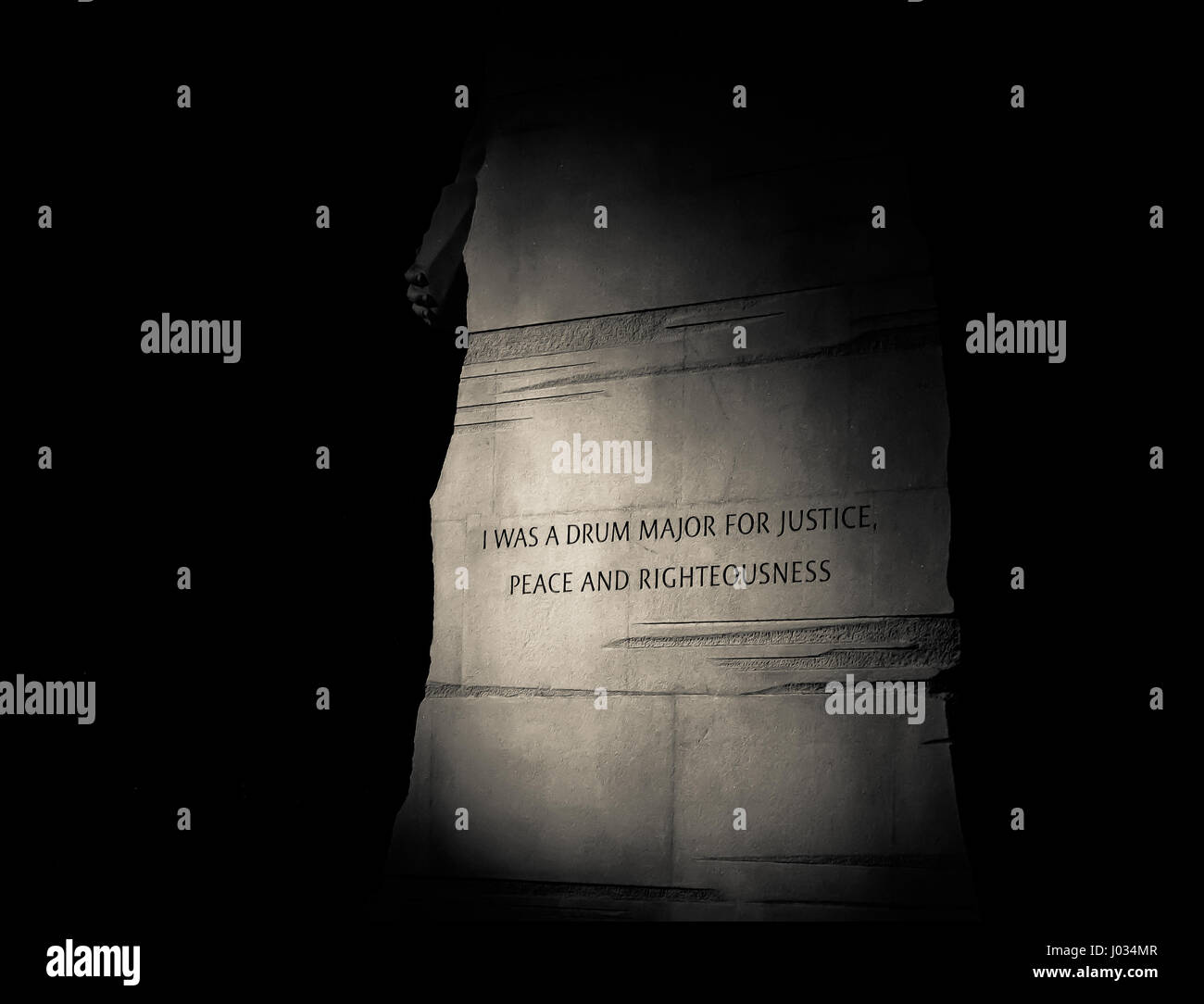 Original drum major quote on the Martin Luther King Memorial in