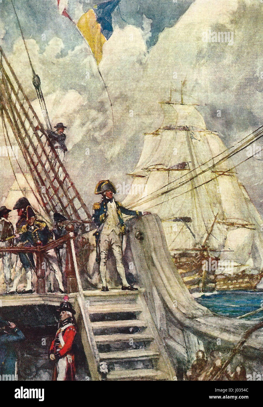 Nelson in chase of the French Fleet Stock Photo