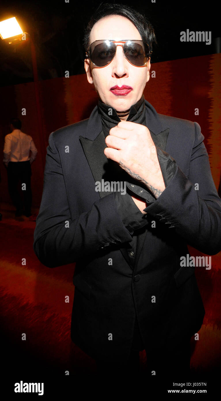 Marilyn Manson portrait at HBO's 2015 Emmy After Party at the Pacific Design Center on September 20th, 2015 in Los Angeles, California. Stock Photo