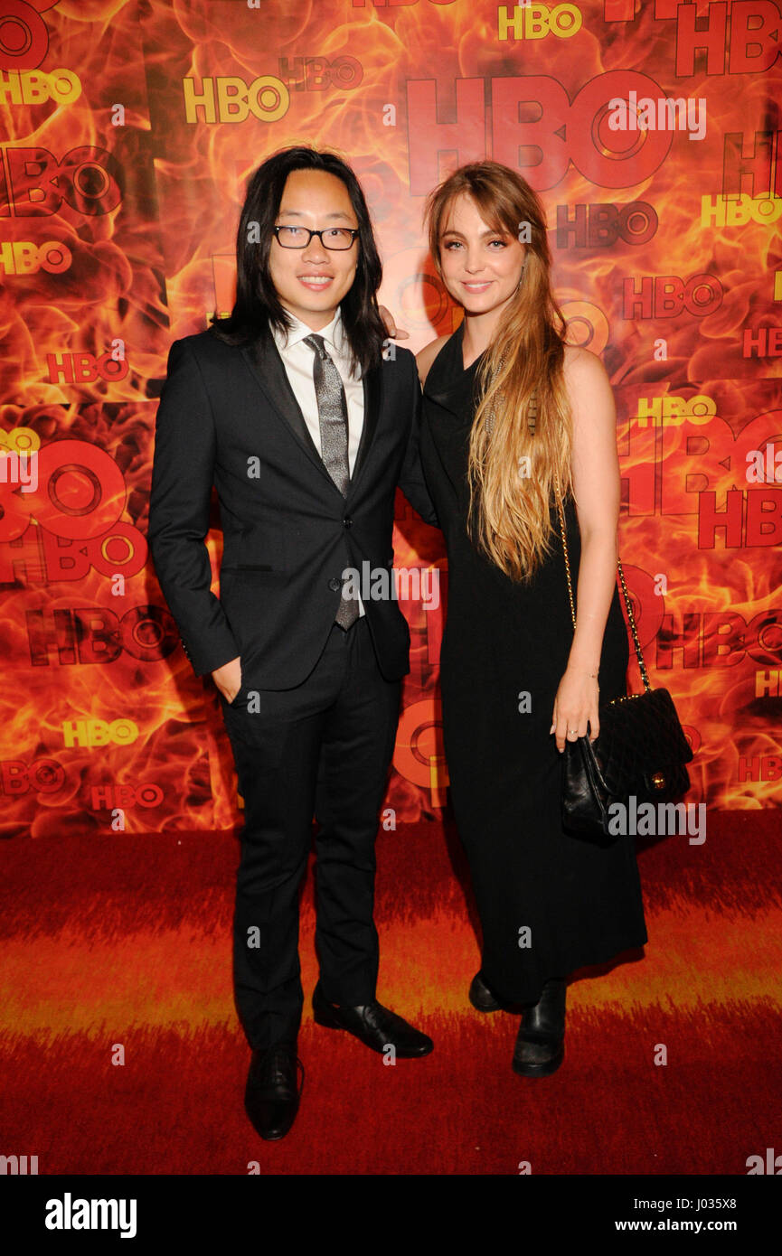 Jimmy O. Yang (l) attends HBO's 2015 Emmy After Party at the Pacific