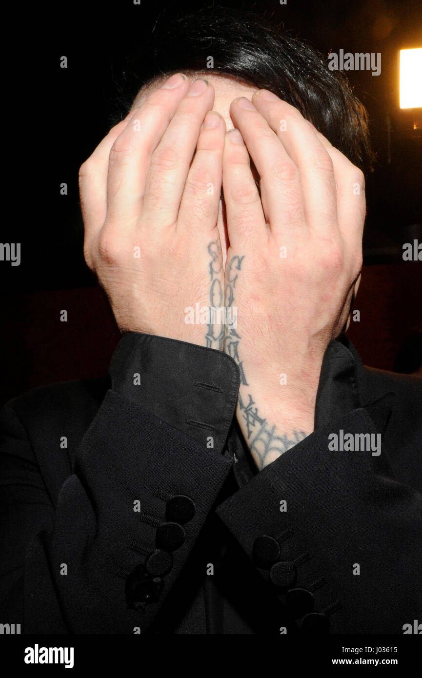 Marilyn Manson portrait at HBO's 2015 Emmy After Party at the Pacific Design Center on September 20th, 2015 in Los Angeles, California. Stock Photo
