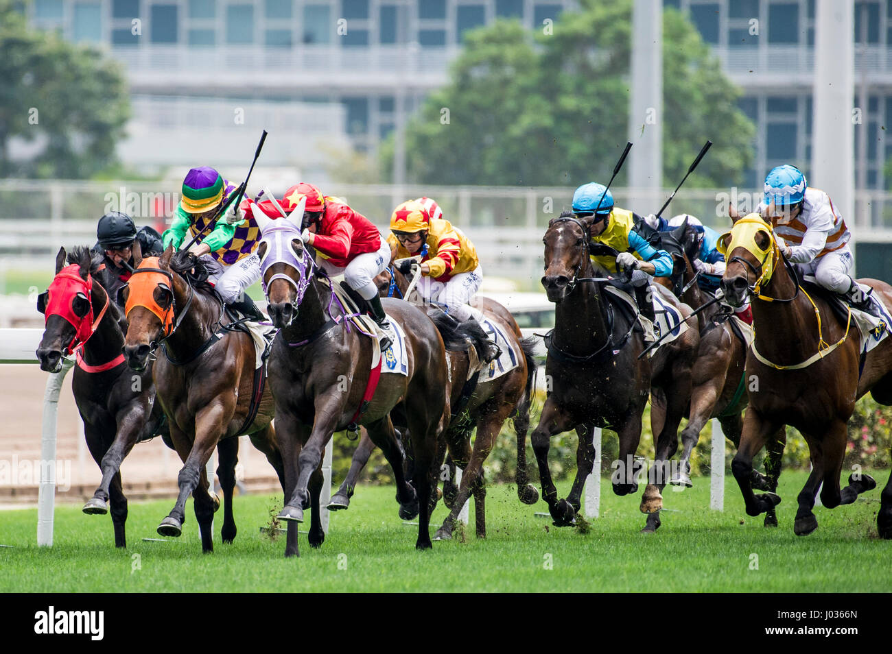 Hong Kong horse racing Stock Photo