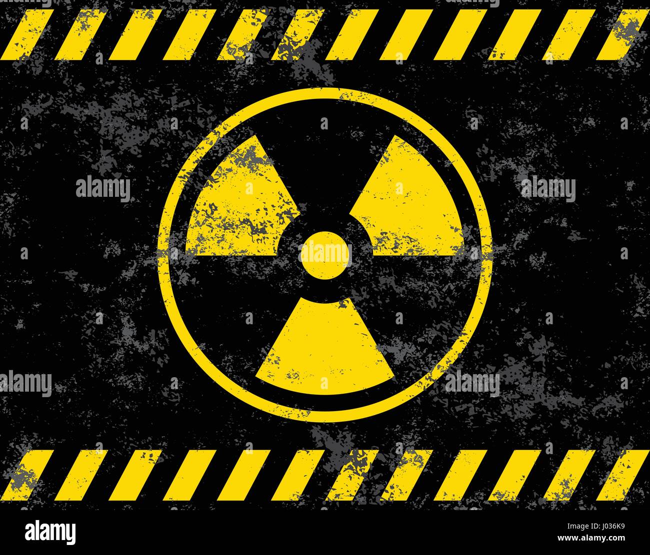 Warning sign. Radiation background radiation. Vector illustrator Stock Vector