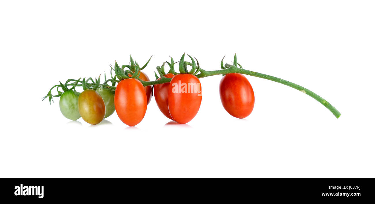 Fresh cherry tomatoes isolated on white background Stock Photo - Alamy