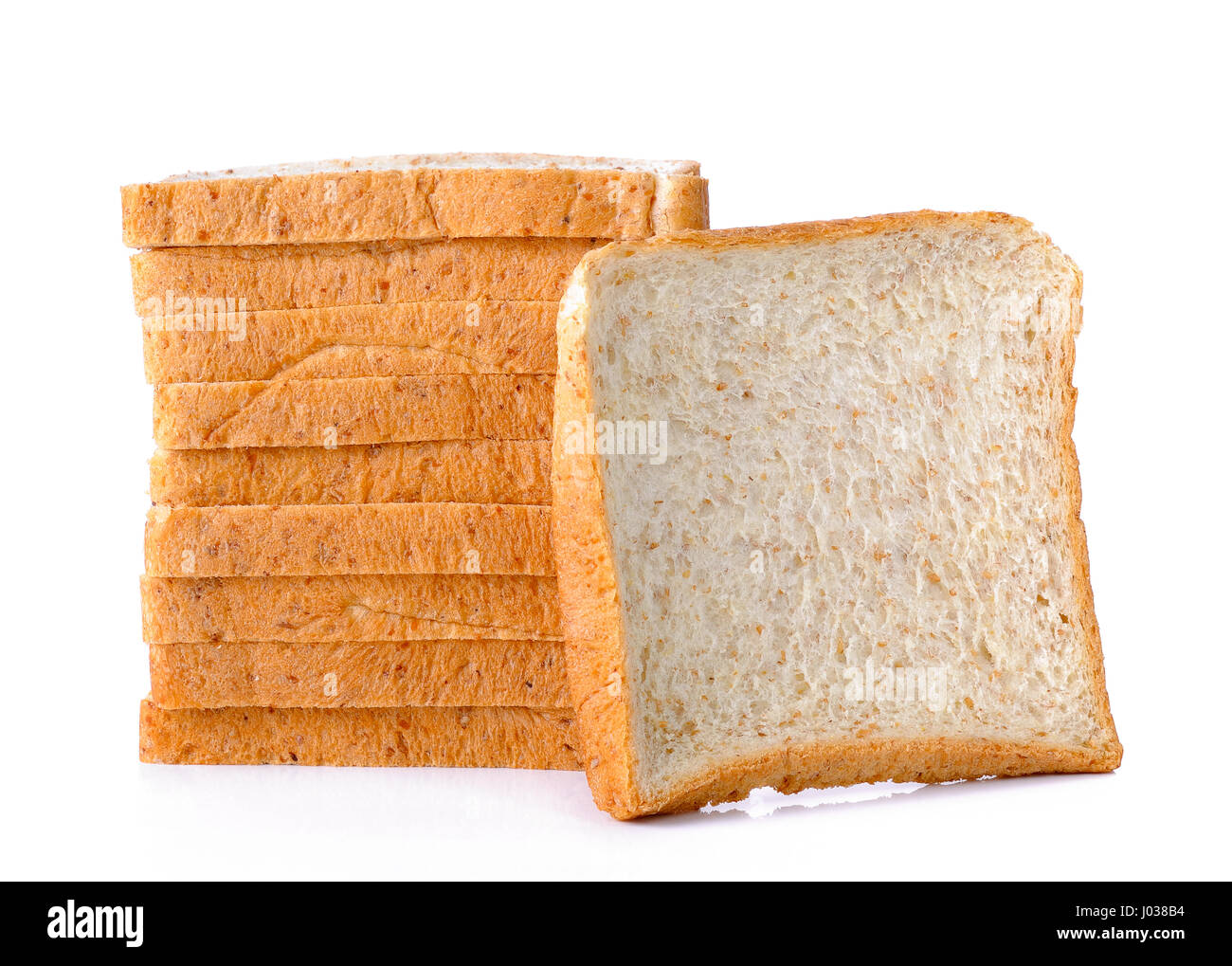 whole wheat Bread isolated on the white background Stock Photo - Alamy