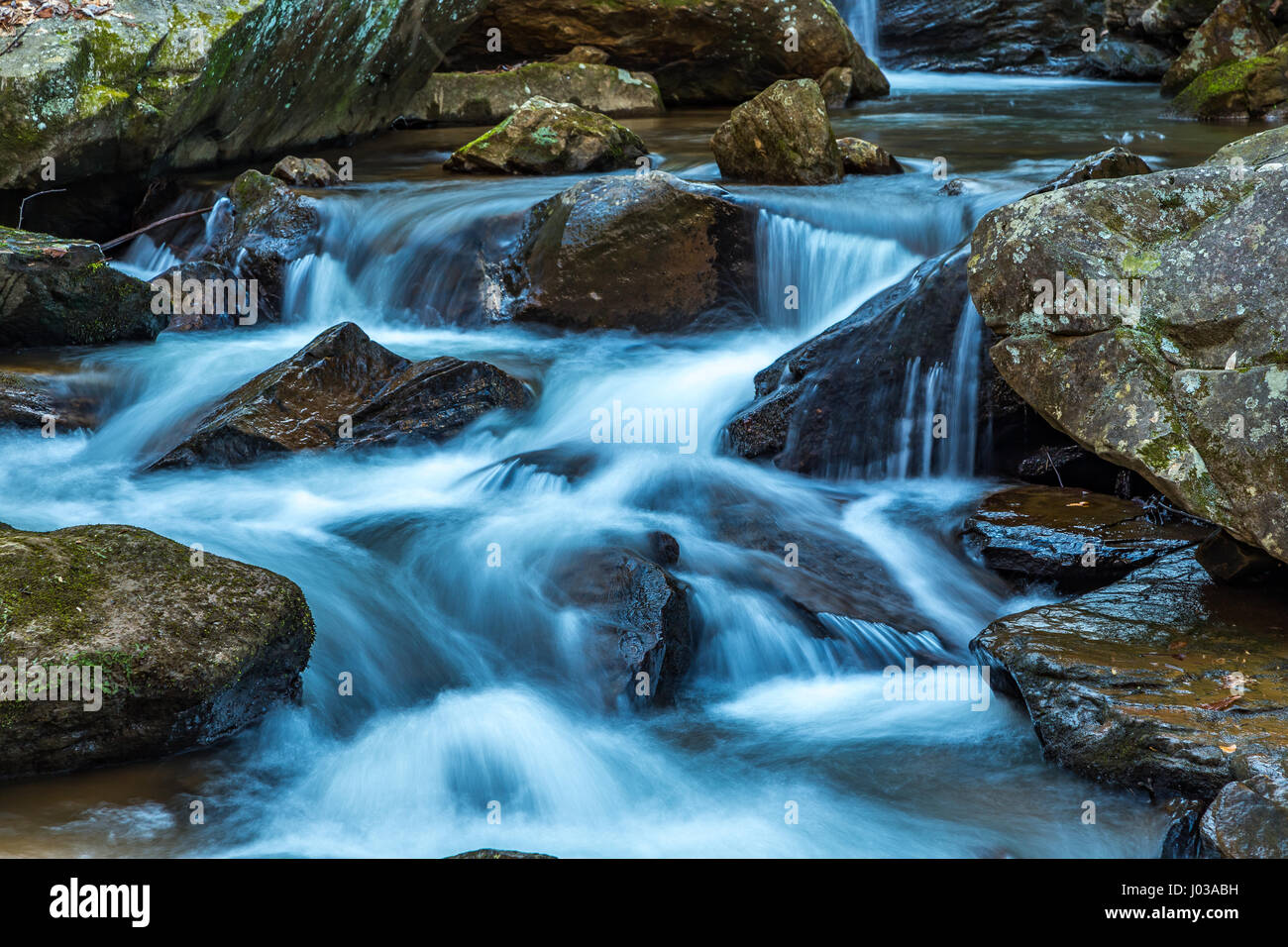 Pearsons Falls is a waterfall in Colt Creek near Saluda, North Carolina. Stock Photo