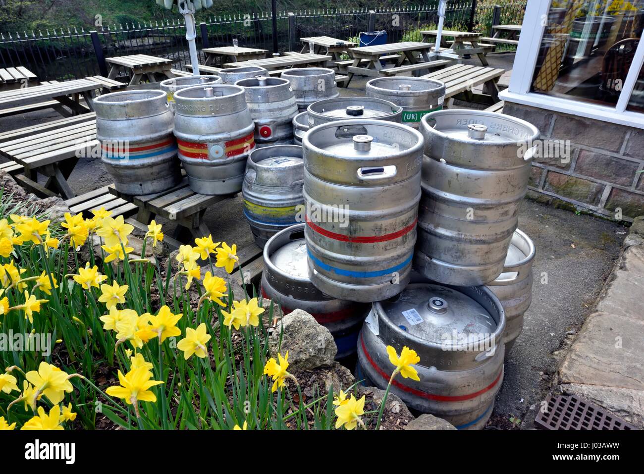 Beer barrels Stock Photo