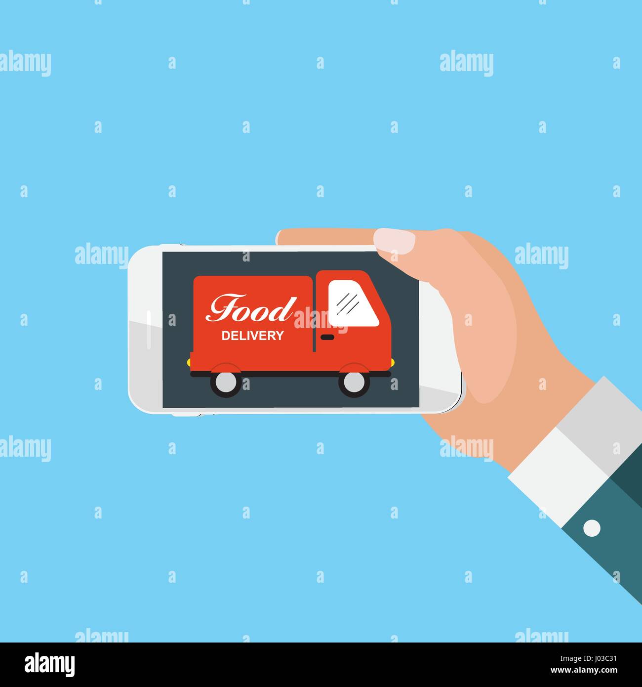 Mobile Apps Concept Online Food Delivery, Shopping, i Stock Vector Image & Art Alamy