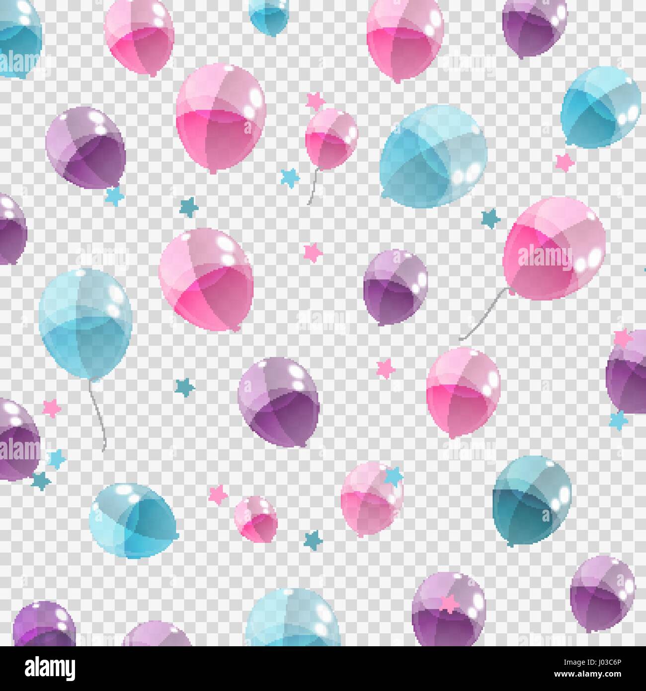 Group of Colour Glossy Helium Balloons Isolated on Transparent B Stock ...