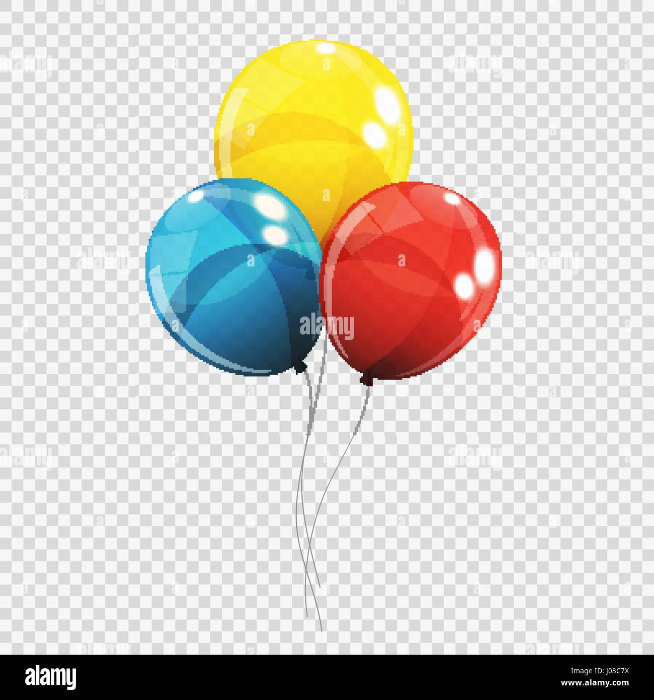 Group of Colour Glossy Helium Balloons Isolated on Transparent B Stock ...