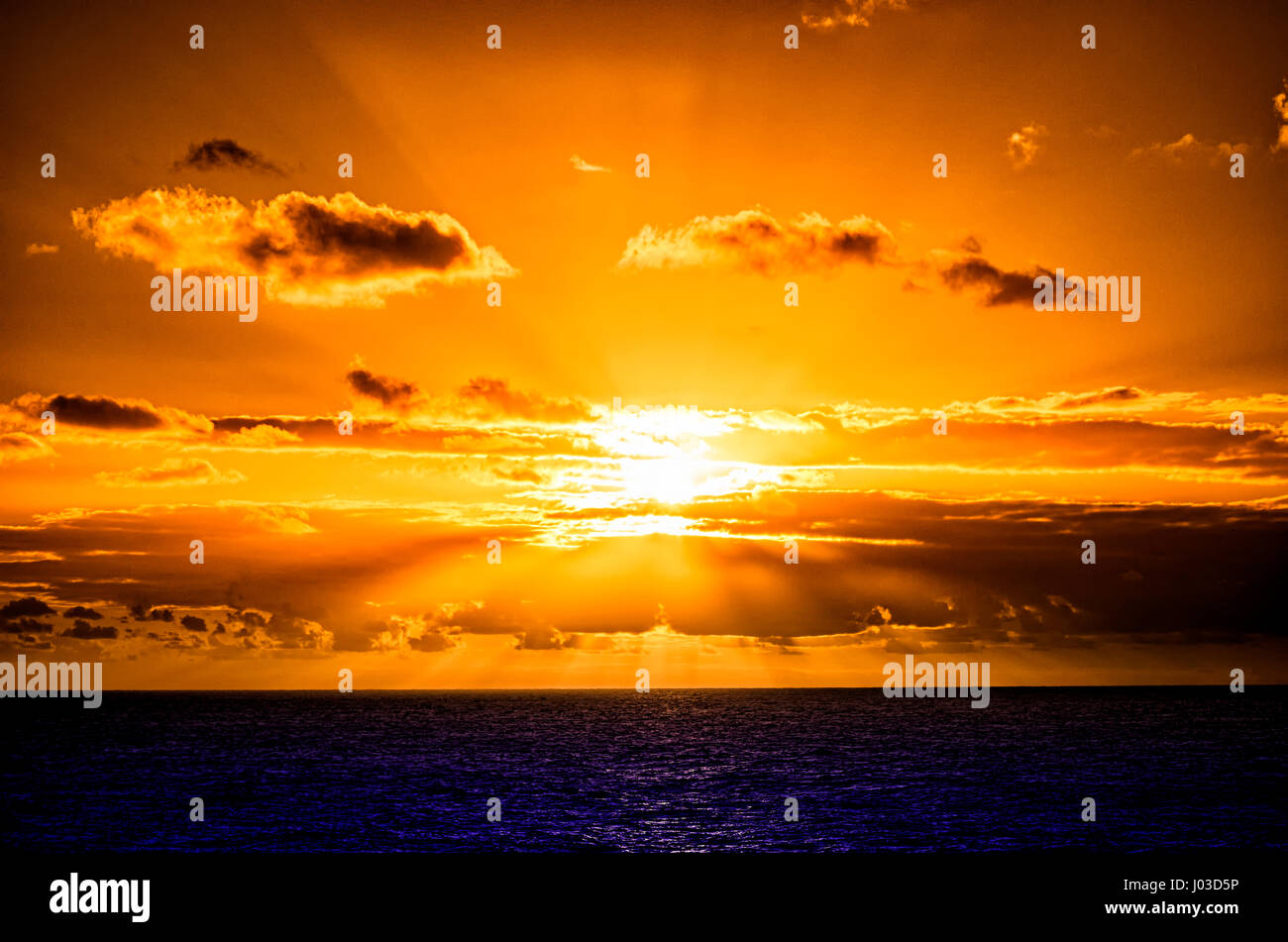 Atlantic sunset Stock Photo