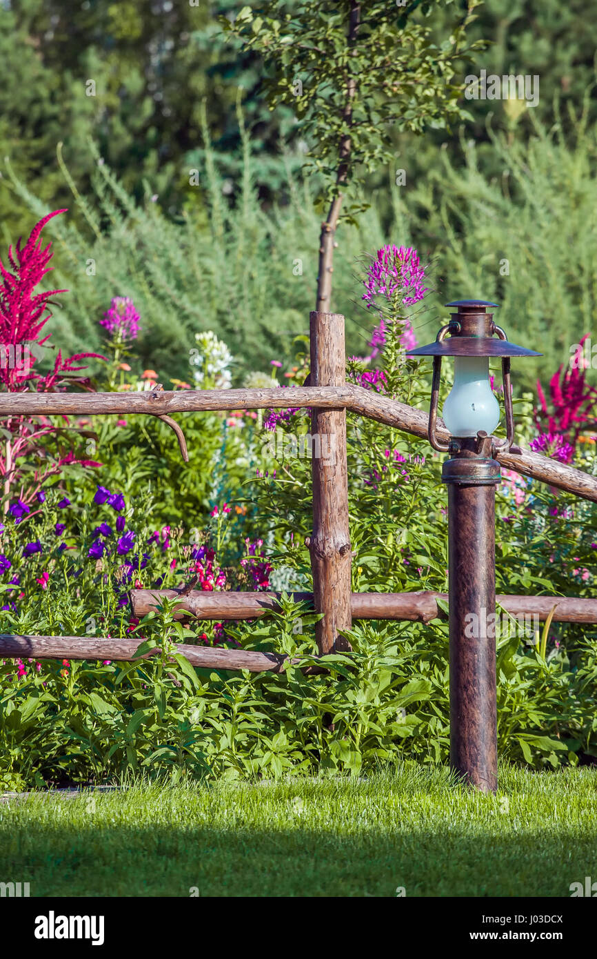 Vintage lantern wooden fence hi-res stock photography and images - Alamy