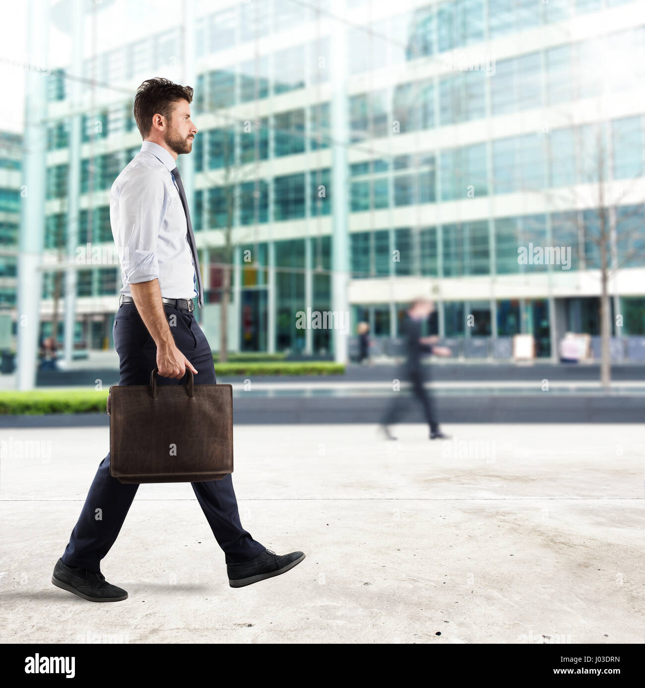 Businessman in the city Stock Photo