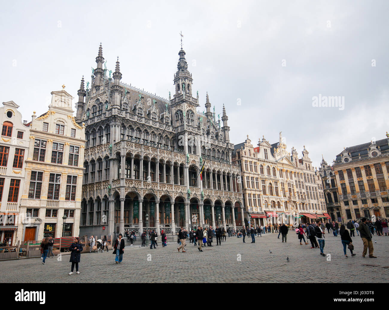 The Museum of the City of Brussels located in the Maison du Roi (King's House) or Broodhuis (Breadhouse), at the Grand Place in the center of Brussels Stock Photo