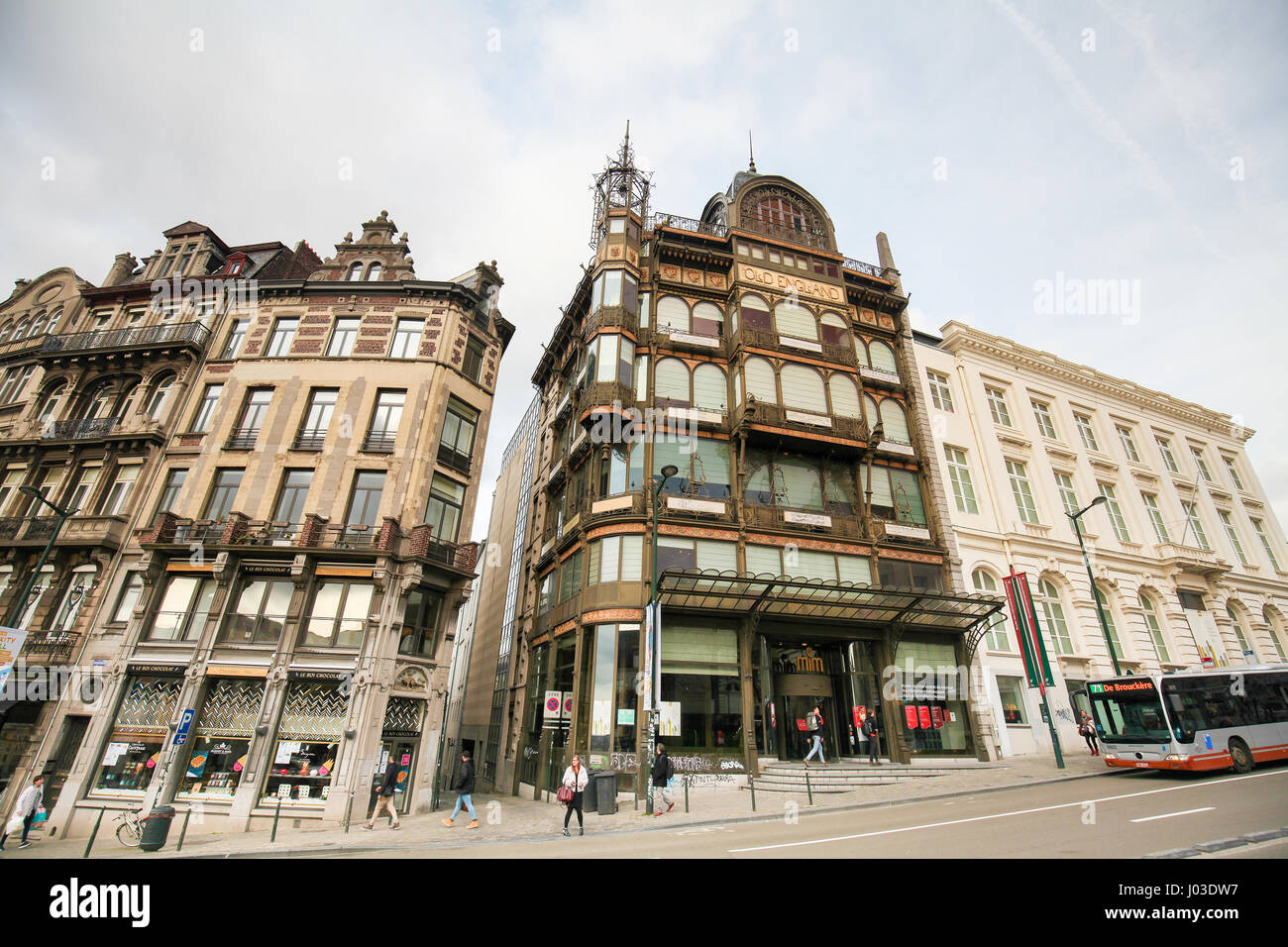 Famous Musical Instruments Museum in the center of Brussels, Belgium