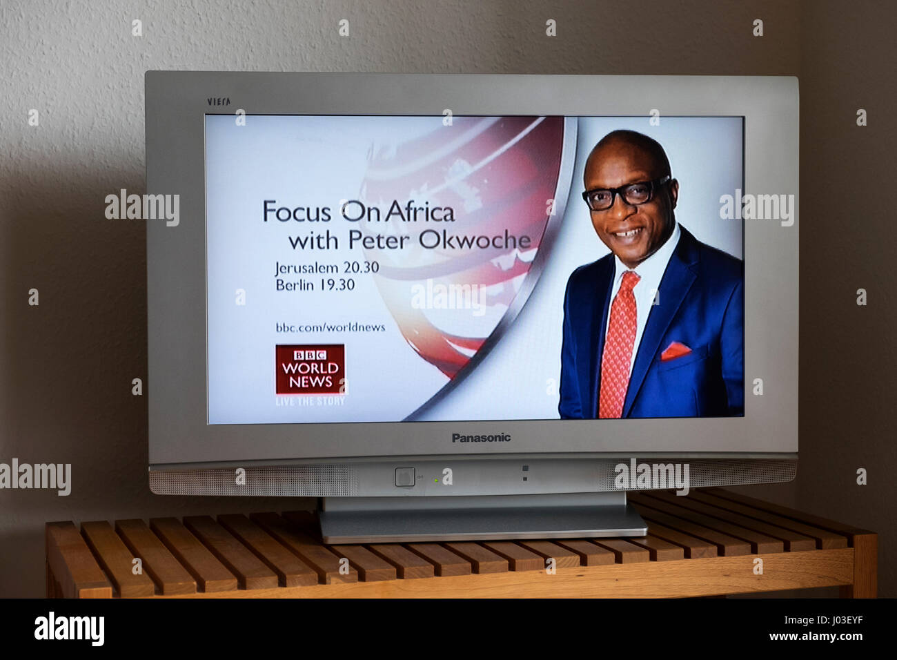 BBC World News Focus on Africa with Peter Okwoche Stock Photo
