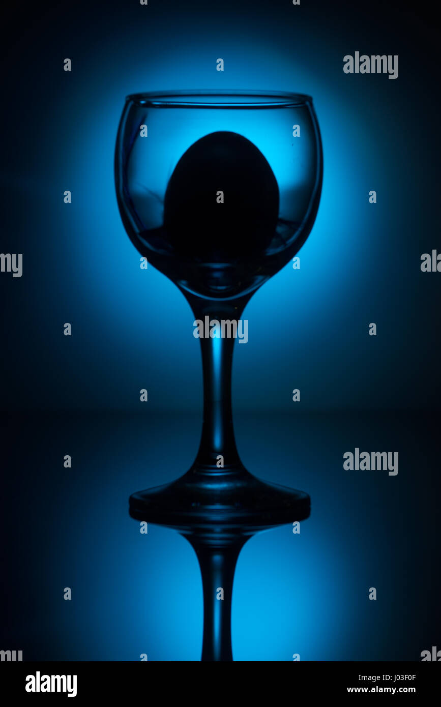 white egg in wine glass Stock Photo Alamy
