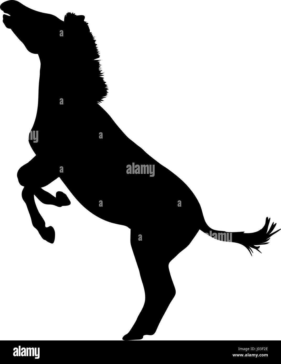 Hand drawn silhouette of a wild zebra jumping Stock Vector Image & Art ...