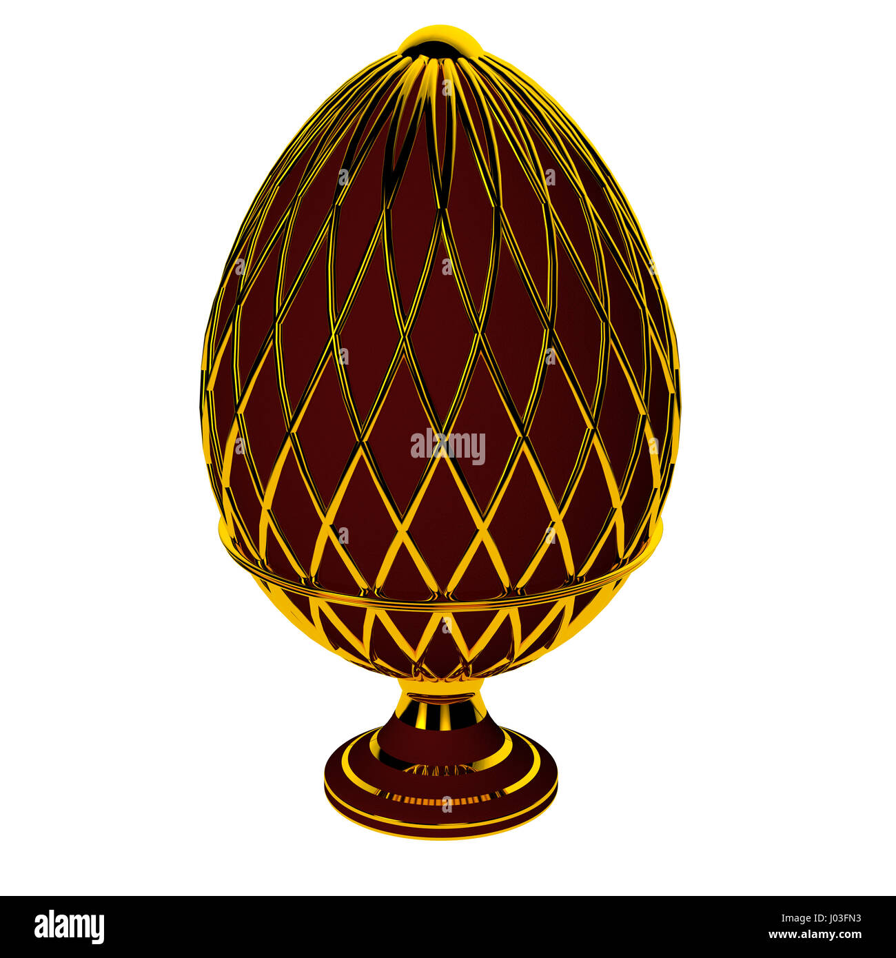 Jewelry egg. 3D render. Stock Photo