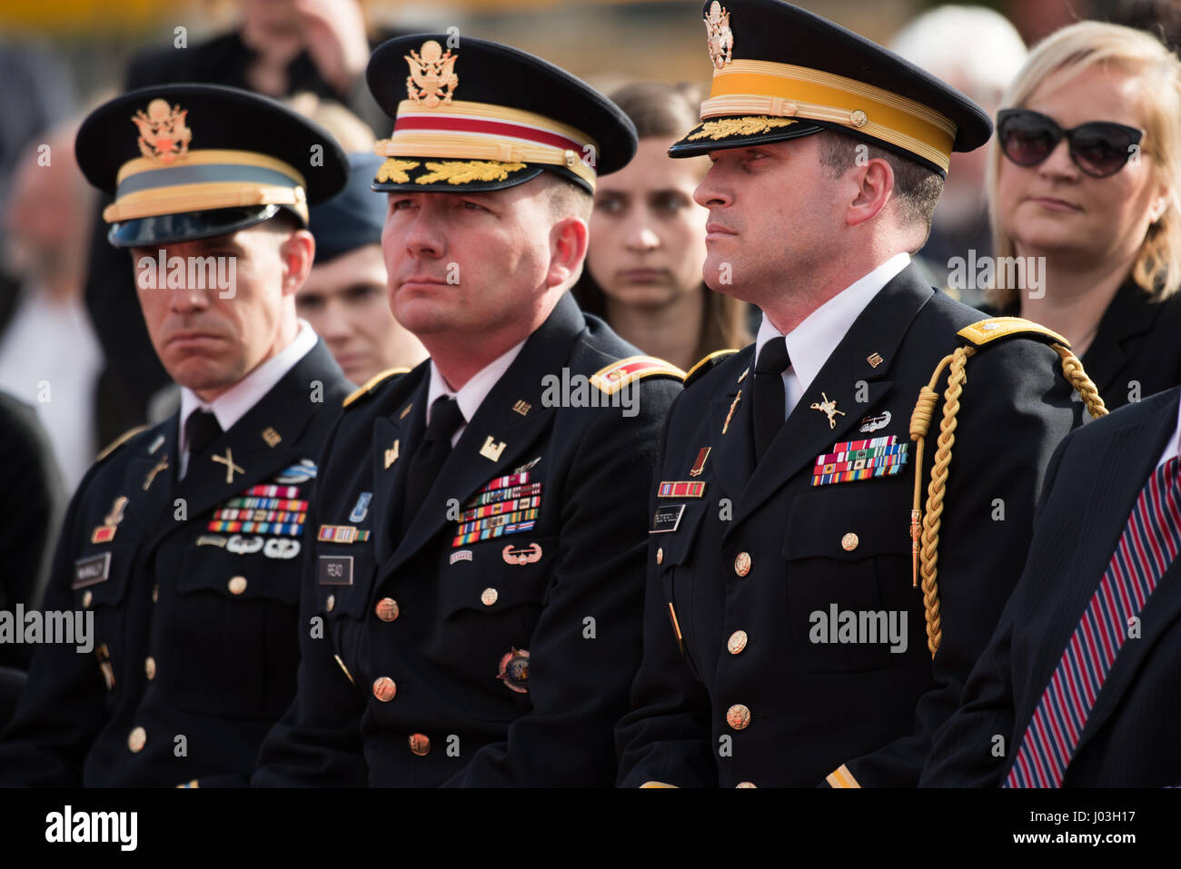 American Military Attache the ceremony for the fallen US fighter plane