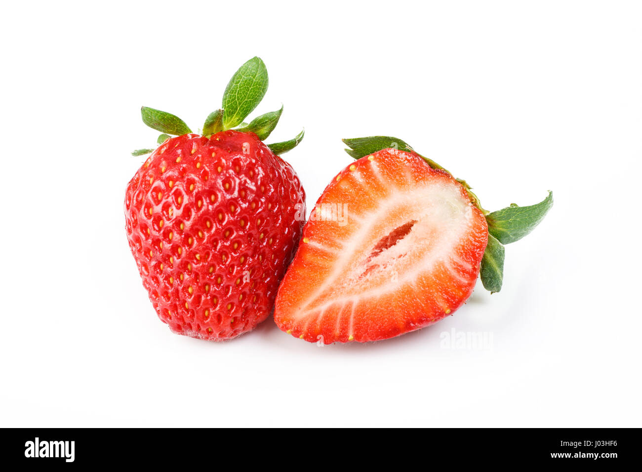 Fresh ripe strawberry isolated on white background Stock Photo - Alamy