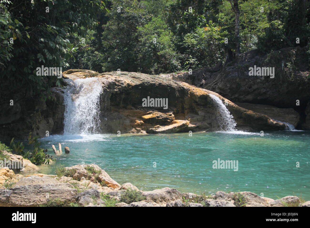 Bao-Bao Falls, Lianga, Surigao del Sur, Philippines A hidden gem in the southern Philippines Stock Photo