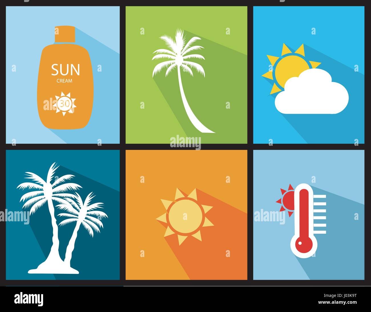 summer icons vector illustration Stock Vector Image & Art - Alamy