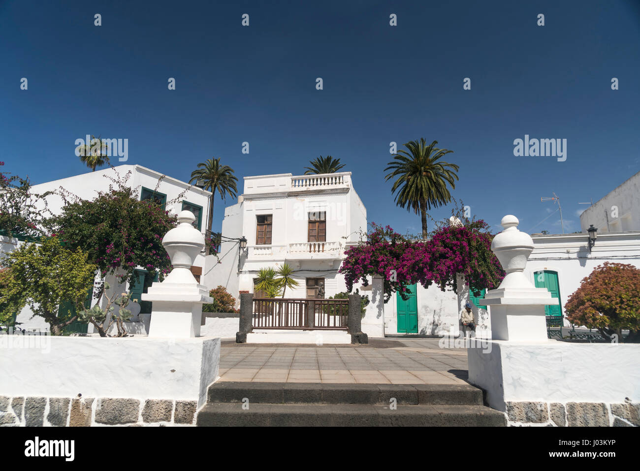 Plaza de la Constitucion, Haria im Tal der 1000 Palmen, Insel Lanzarote, Kanarische Inseln