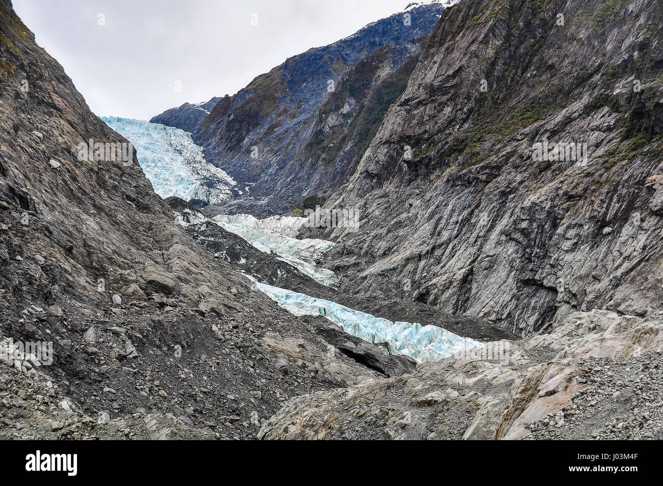 Franz Josef Glacier in New Zealand Stock Photo