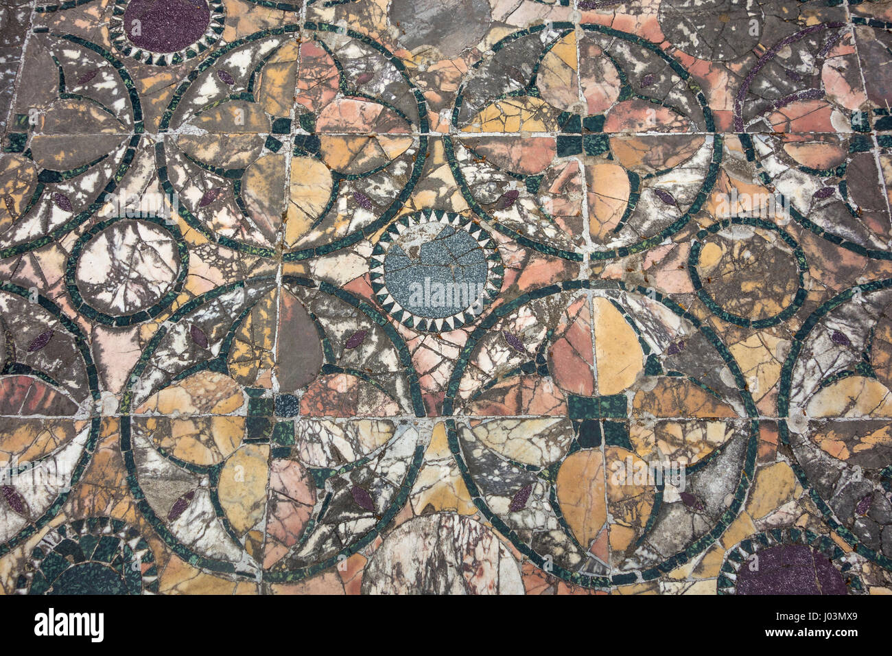 Opus Sectile Pattern Rome. Italy. Ostia Antica. Opus sectile decorative floor, House of ...