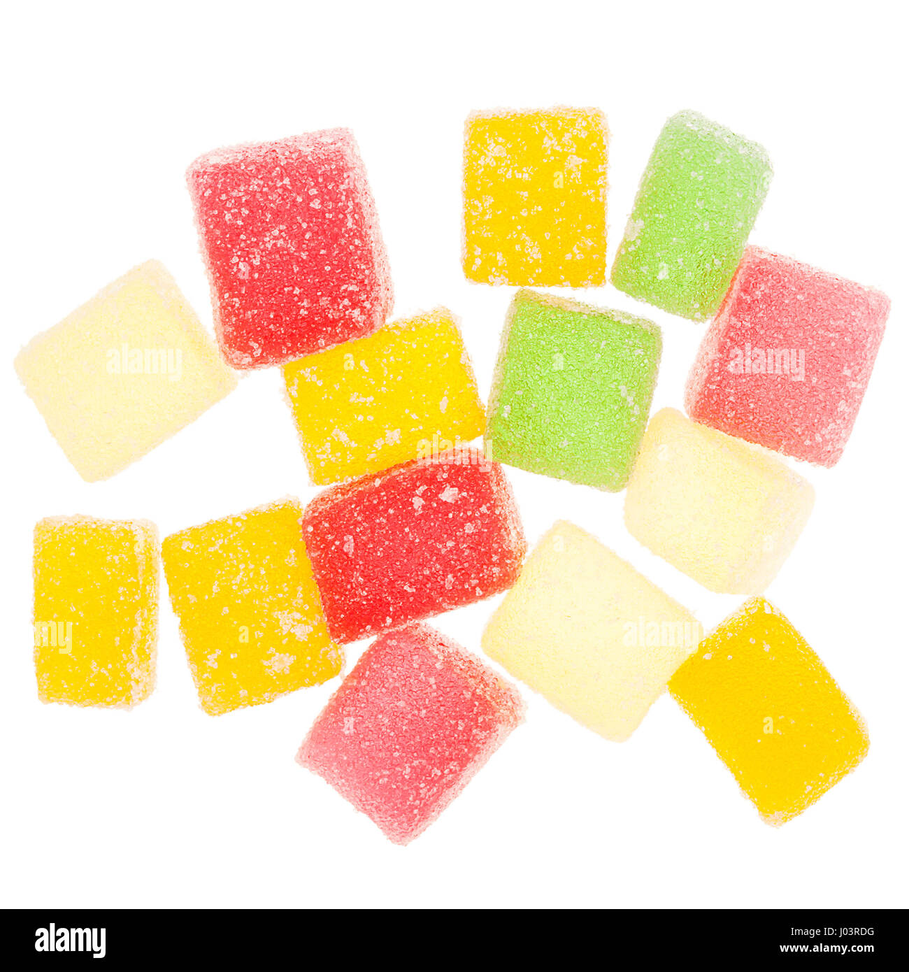 Colorful jelly candies isolated on white background Stock Photo - Alamy