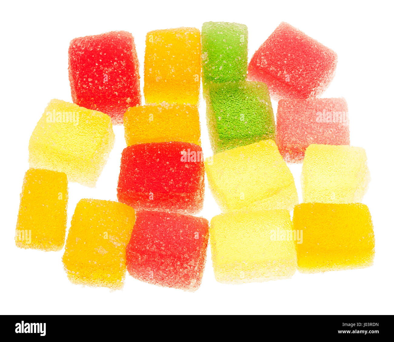 Colorful jelly candies isolated on white background Stock Photo - Alamy