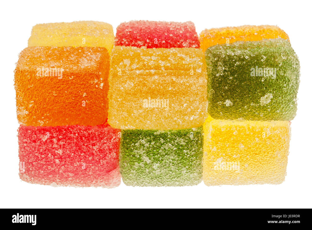 Colorful jelly candies isolated on white background Stock Photo - Alamy