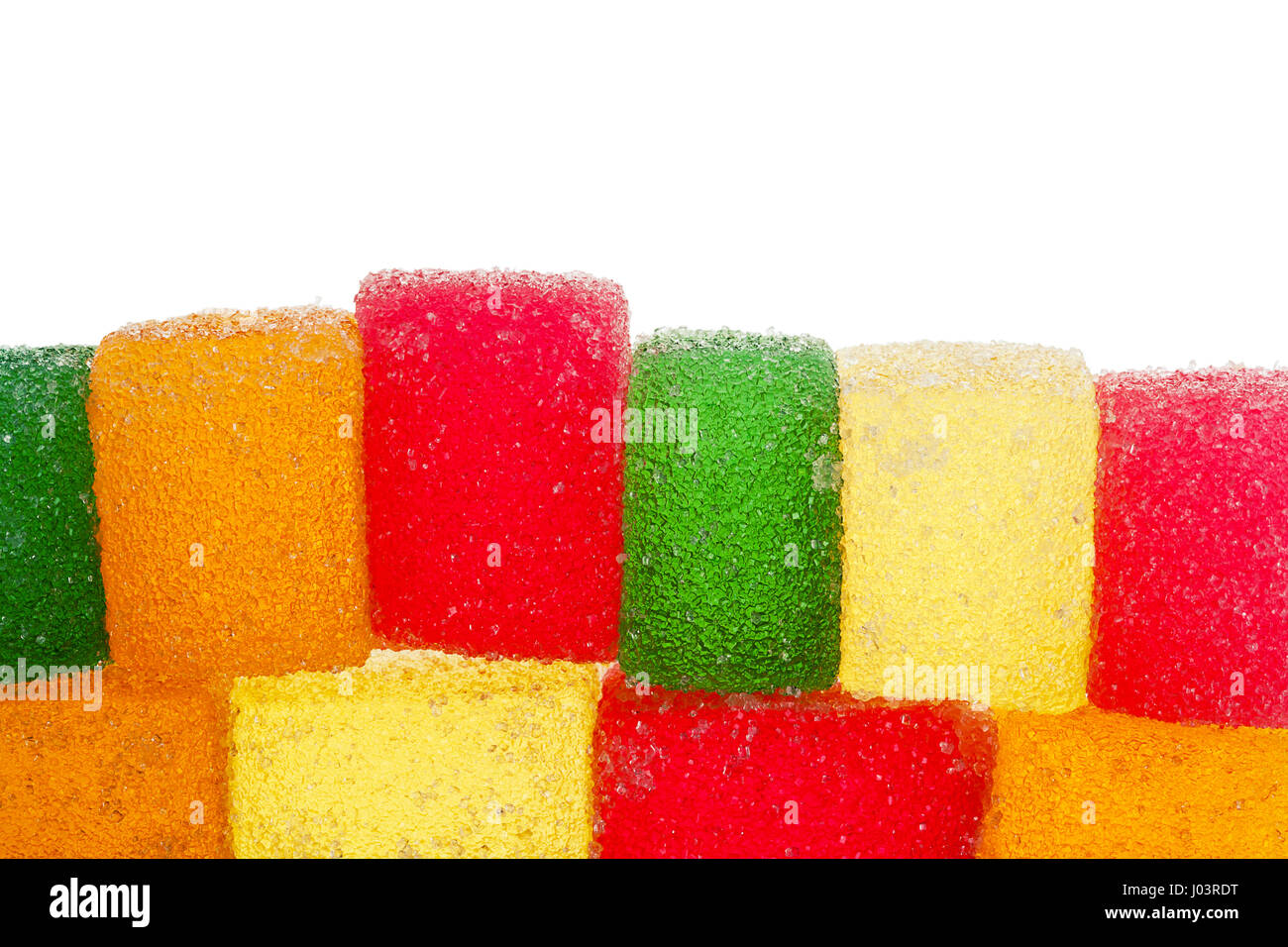 Colorful jelly candies isolated on white background Stock Photo - Alamy