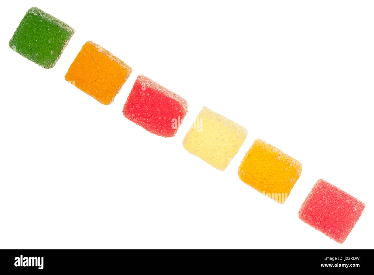 Colorful jelly candies isolated on white background Stock Photo - Alamy