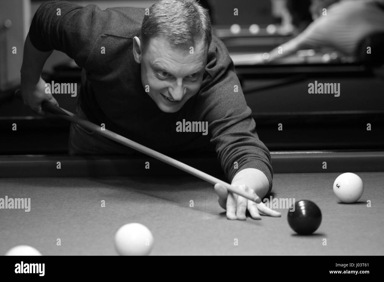 Pool table break Black and White Stock Photos & Images Alamy