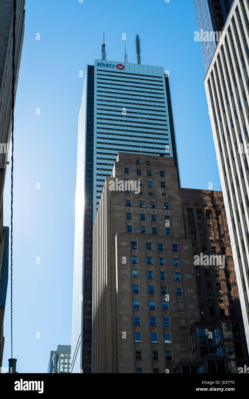The Bank of Montreal (BMO) building in the Toronto Financial District, Ontario, Canada Stock Photo