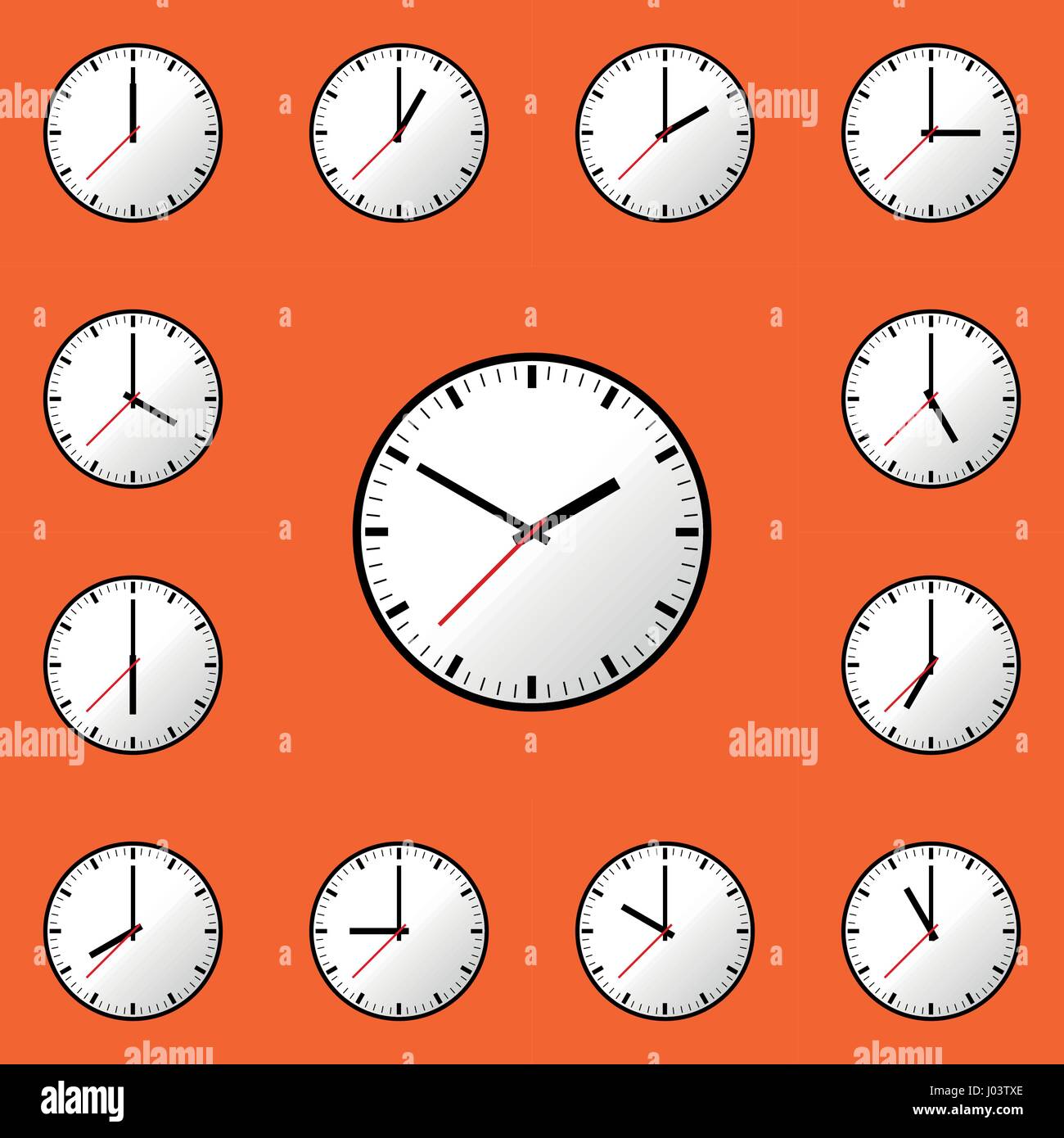 Set clock icon Vector illustration design EPS10 Stock Vector