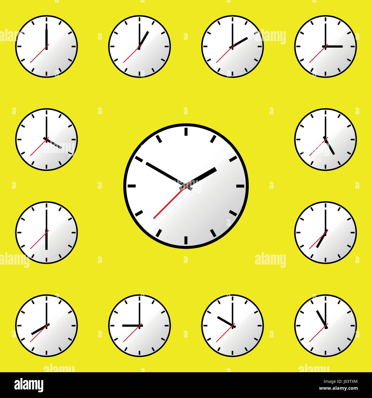 Set clock icon Vector illustration design EPS10 Stock Vector Image ...