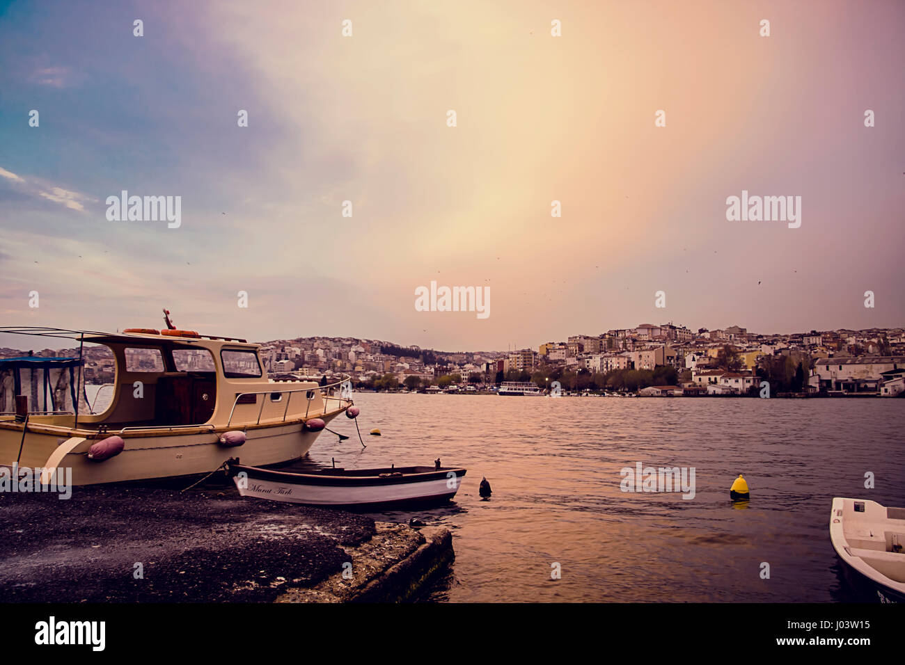 sea with sunset Stock Photo - Alamy